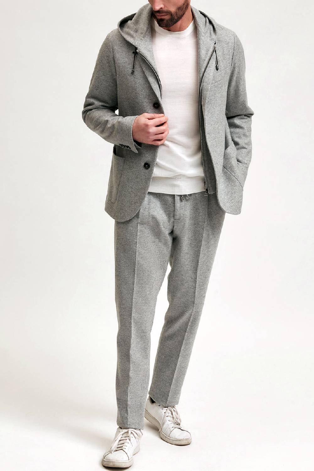 Manzoni 24 Giacca jersey in lana con davantino staccabile Fino Al -60%