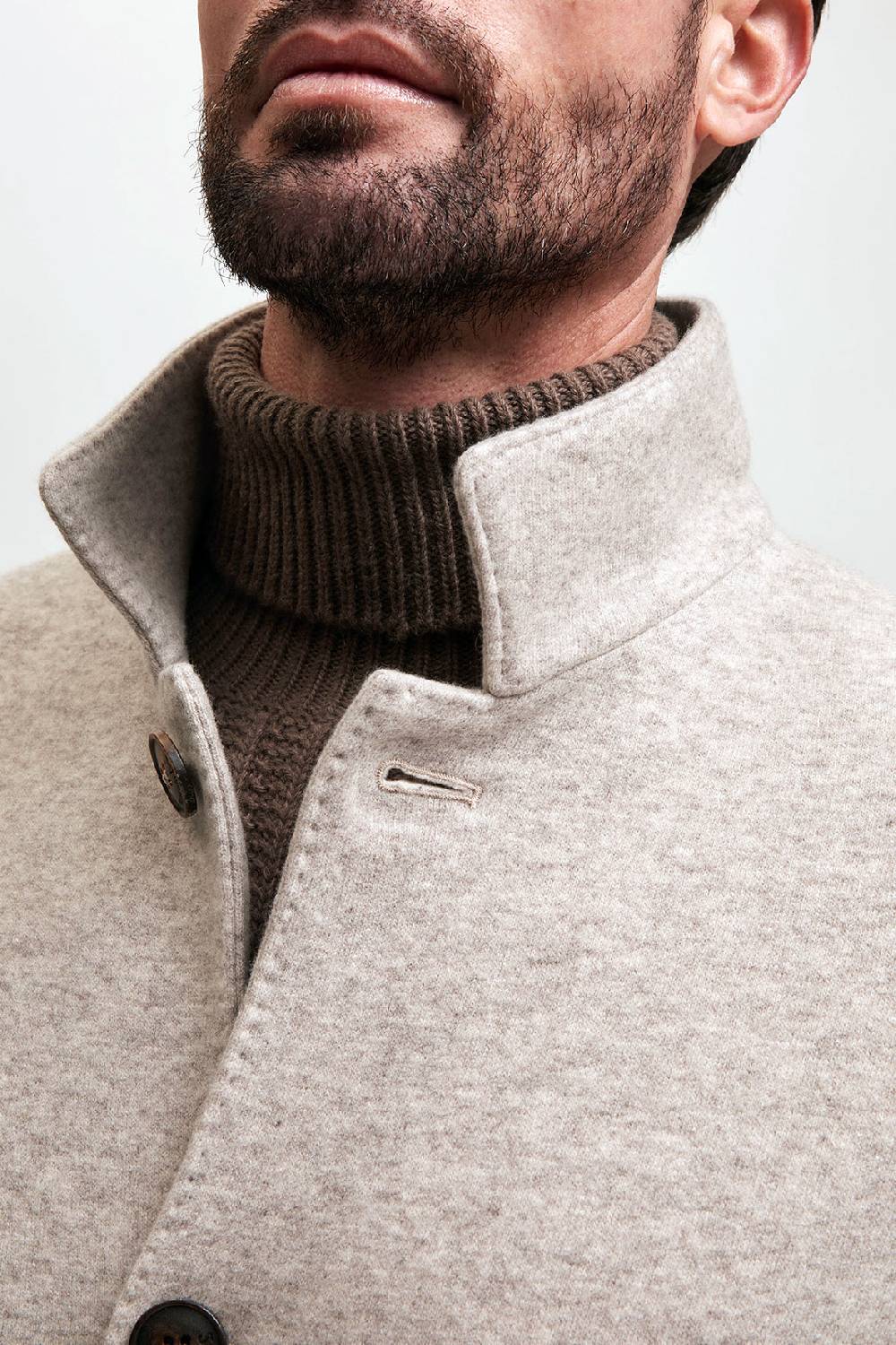 Manzoni 24 Cappotto jersey in tessuto cashmere Loro Piana Novità