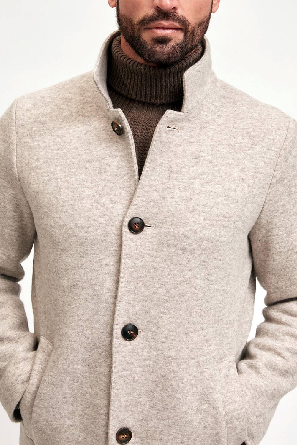 Manzoni 24 Cappotto jersey in tessuto cashmere Loro Piana Novità