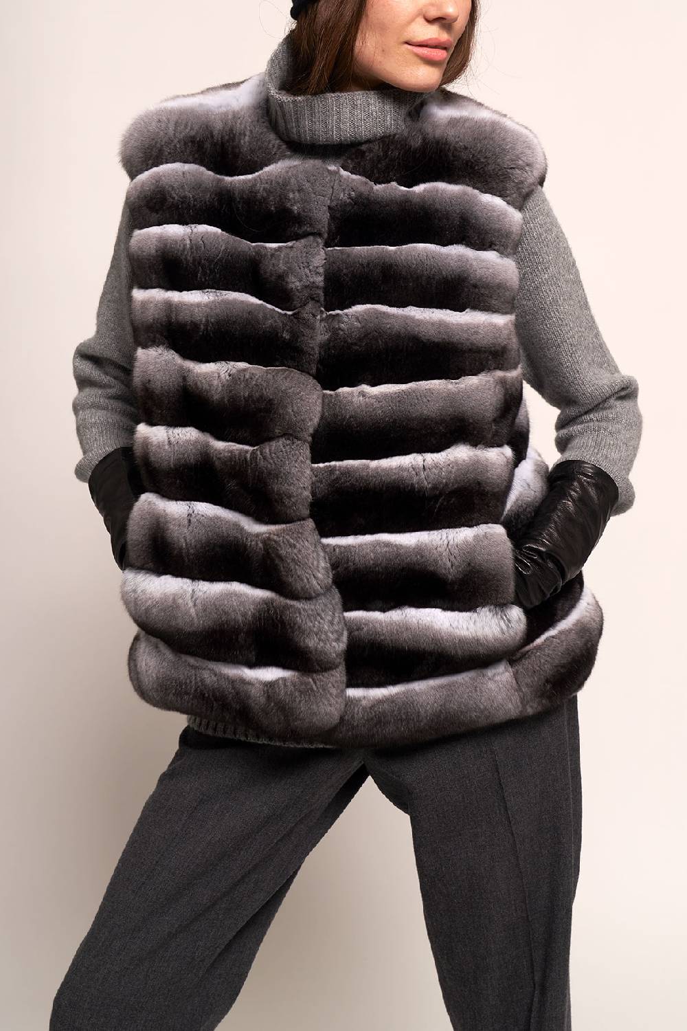 Manzoni 24 Gilet chinchilla Outlet