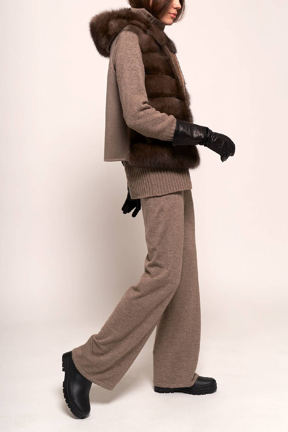 Manzoni 24 Gilet zibellino con cashmere In Vendita