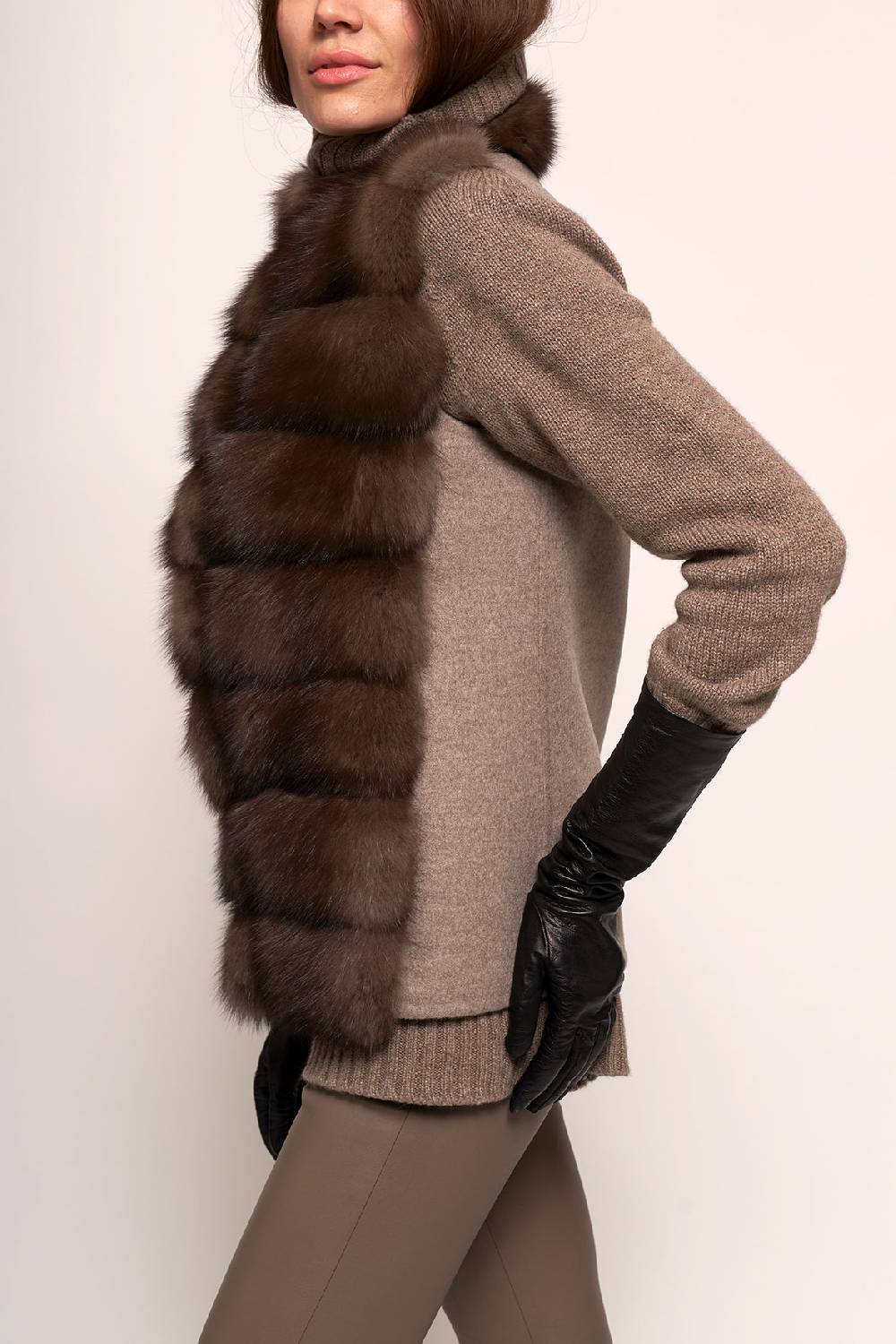 Manzoni 24 Gilet zibellino con tessuto cashmere Loro Piana Hotsell