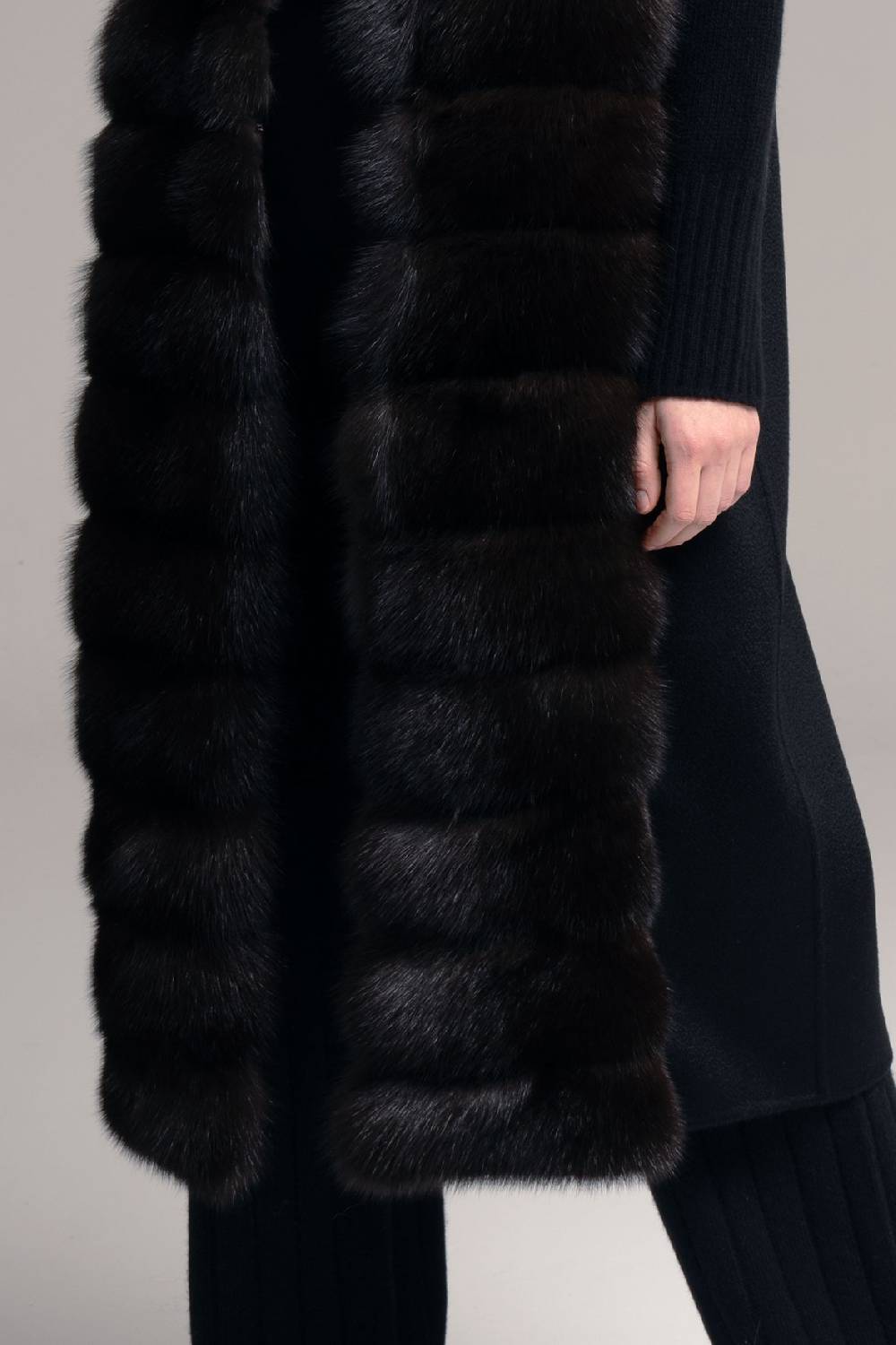 Manzoni 24 Gilet zibellino con cashmere Vendita Economica