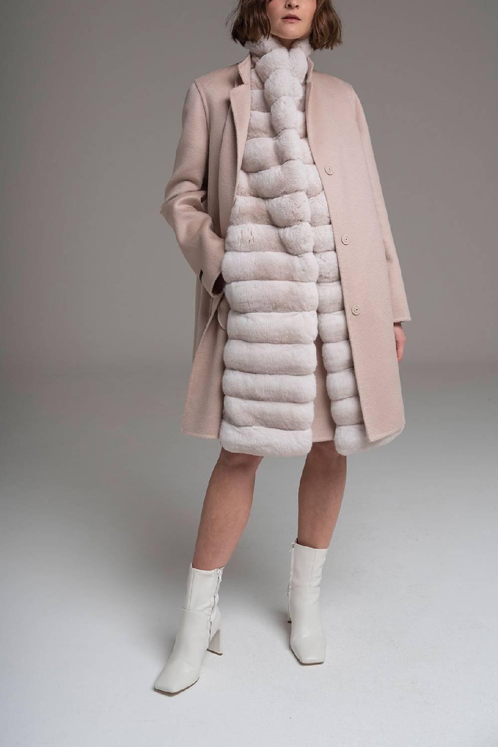 Manzoni 24 Gilet chinchilla con cashmere In Saldo