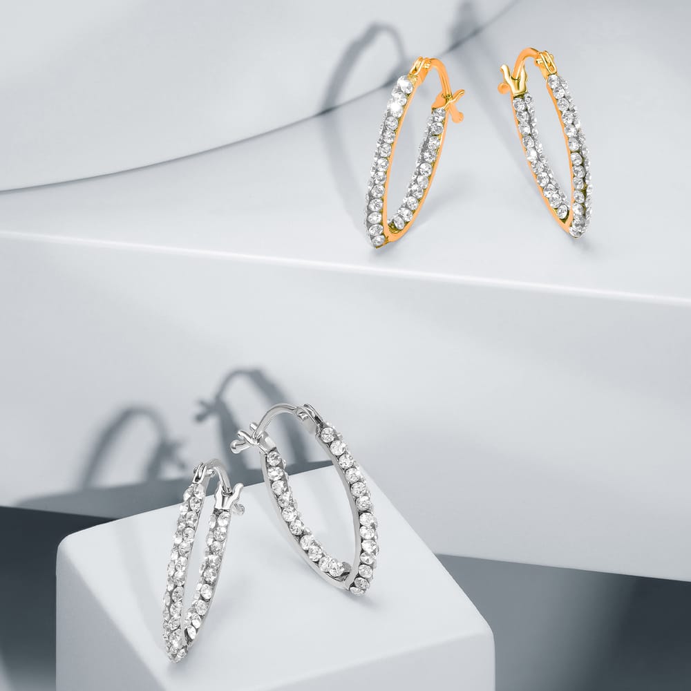 La Petite Story Orecchini a Cerchio - Creole in Oro, ⌀10x15mm Promozione temporanea