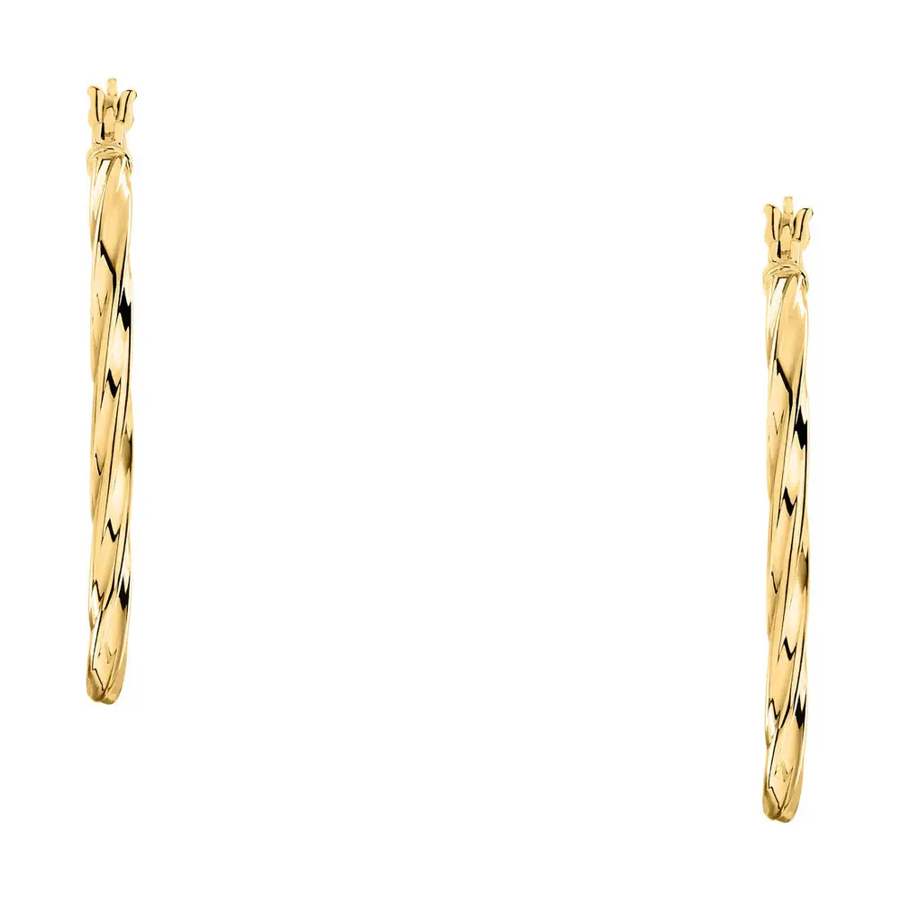 La Petite Story Orecchini a Cerchio - Creole in Oro, ⌀25mm Offerta Anniversario
