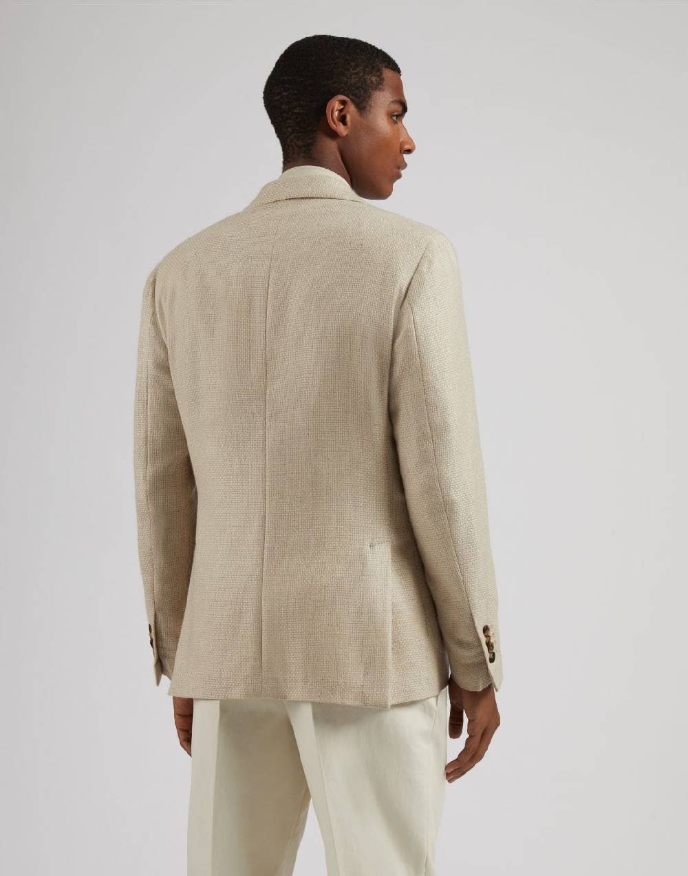 Lardini Giacca special line beige monopetto in cashmere e seta Spedizione Gratuita