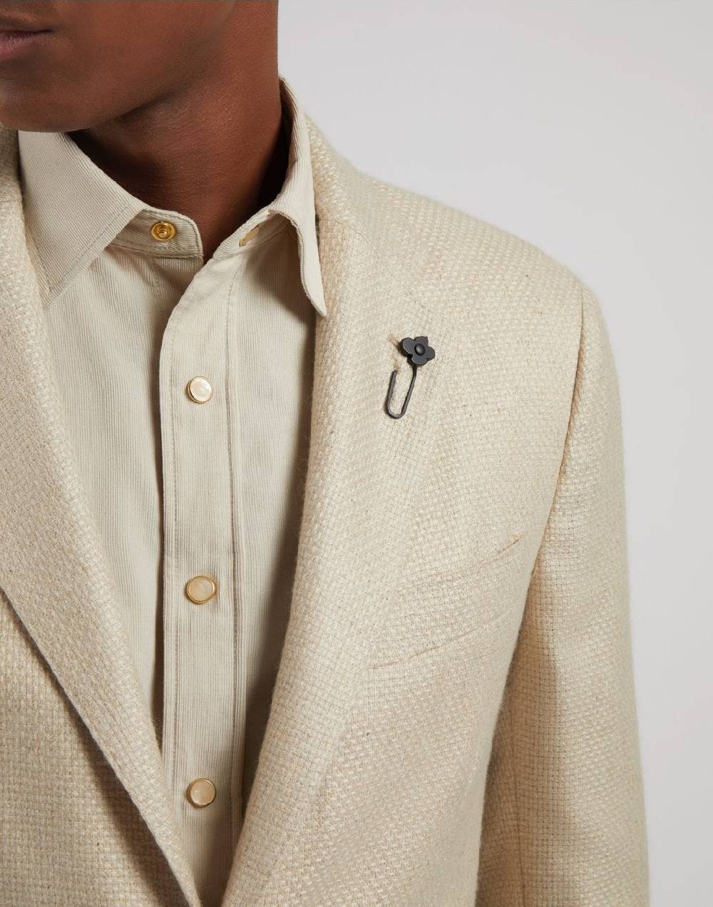 Lardini Giacca special line beige monopetto in cashmere e seta Spedizione Gratuita