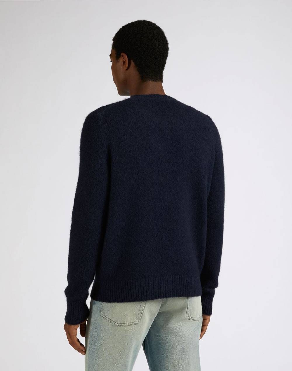 Lardini Maglia girocollo blu a maglia rasata Offerte