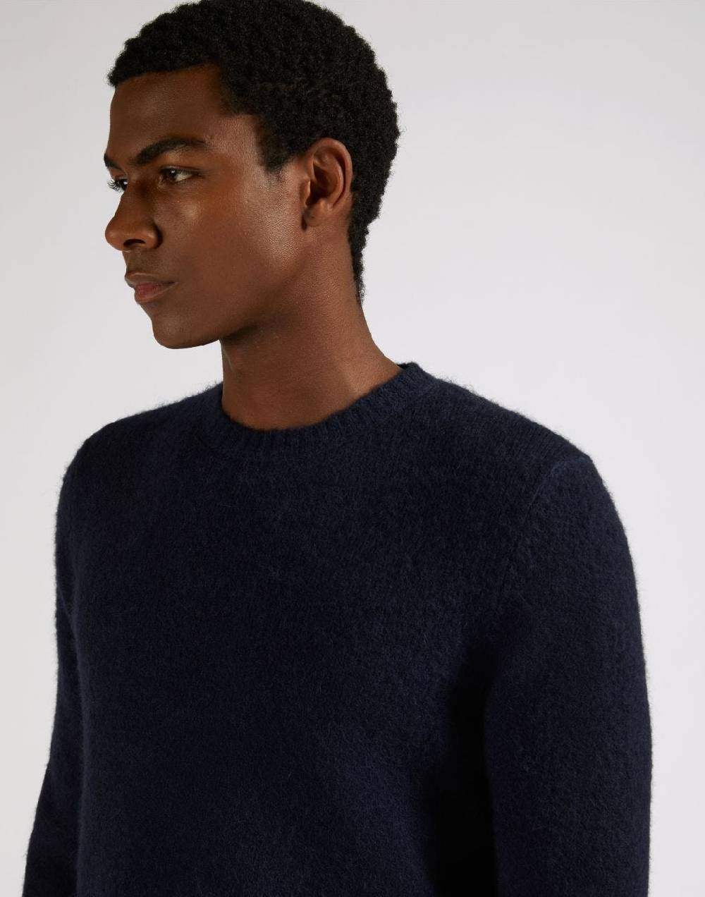 Lardini Maglia girocollo blu a maglia rasata Offerte