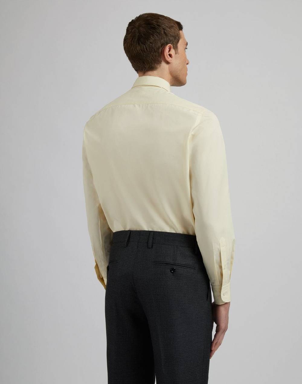 Lardini Camicia gialla in popeline di cotone compact In Saldo