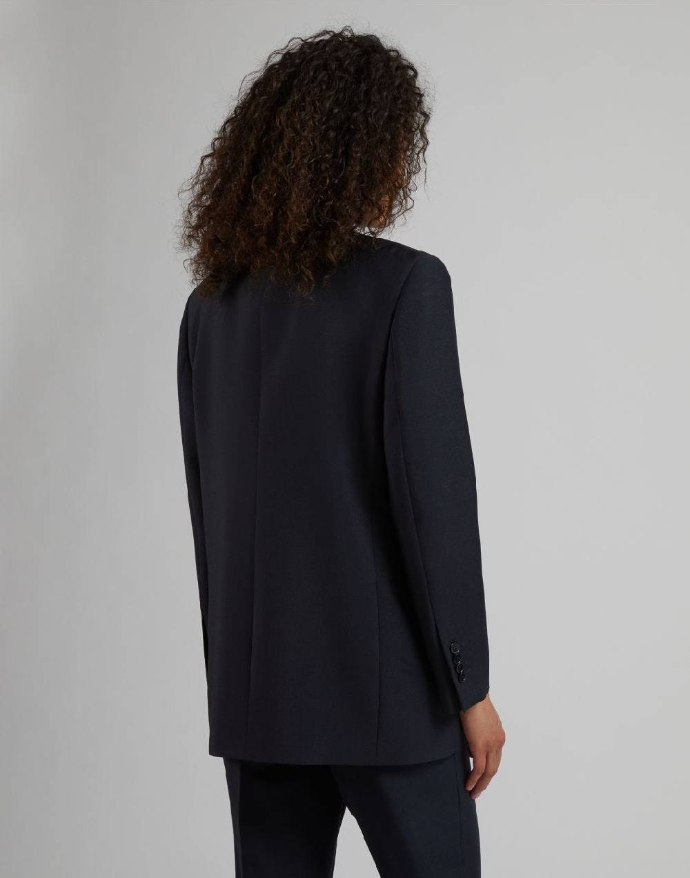 Lardini Giacca doppiopetto foderata in tessuto di lana blu Outlet