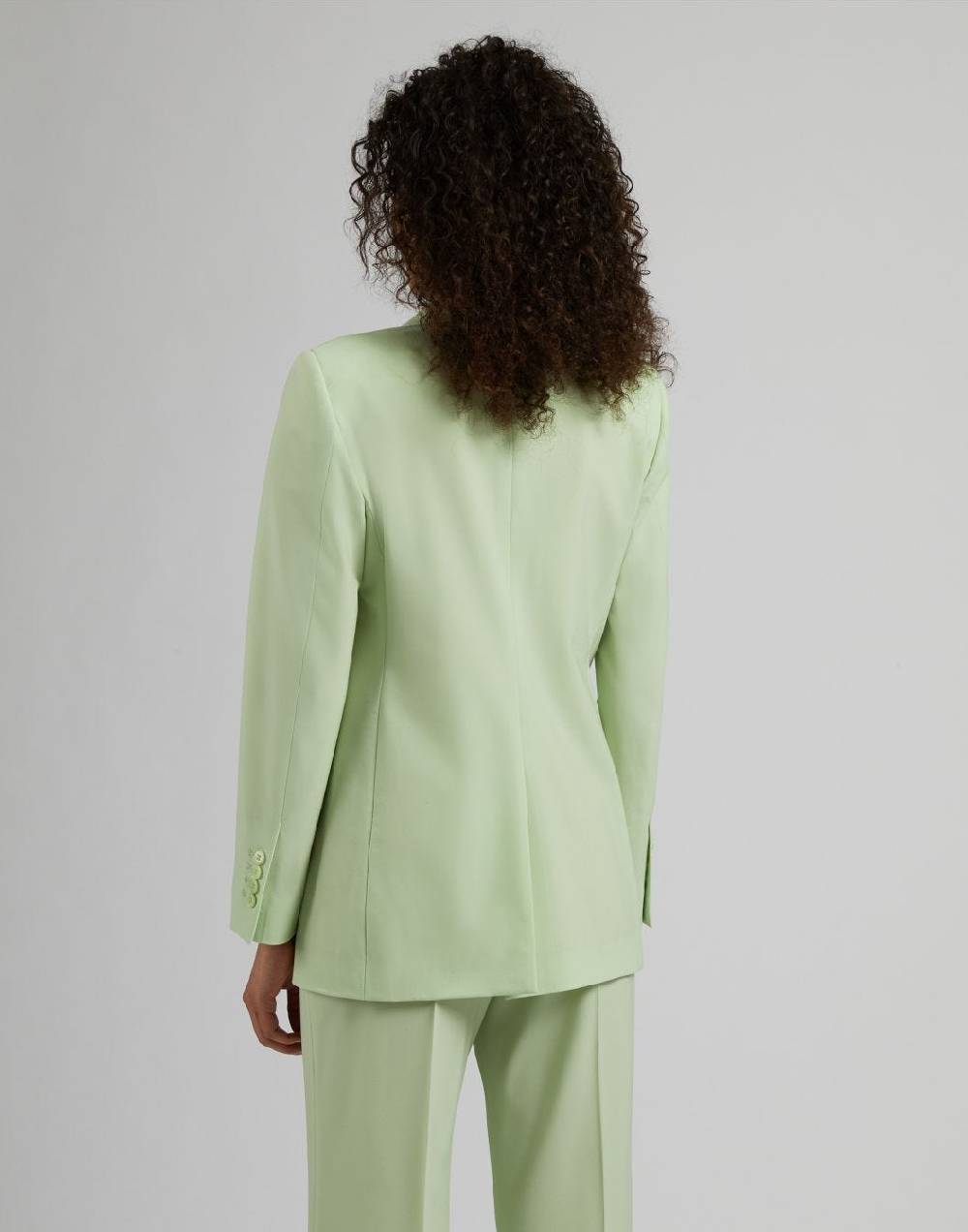 Lardini Giacca monopetto foderata in tessuto di lana stretch verde Negozio