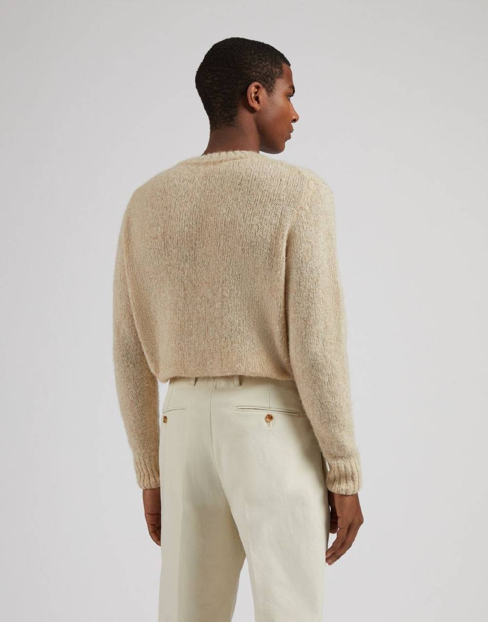 Lardini Maglia girocollo beige a manica lunga Promozione