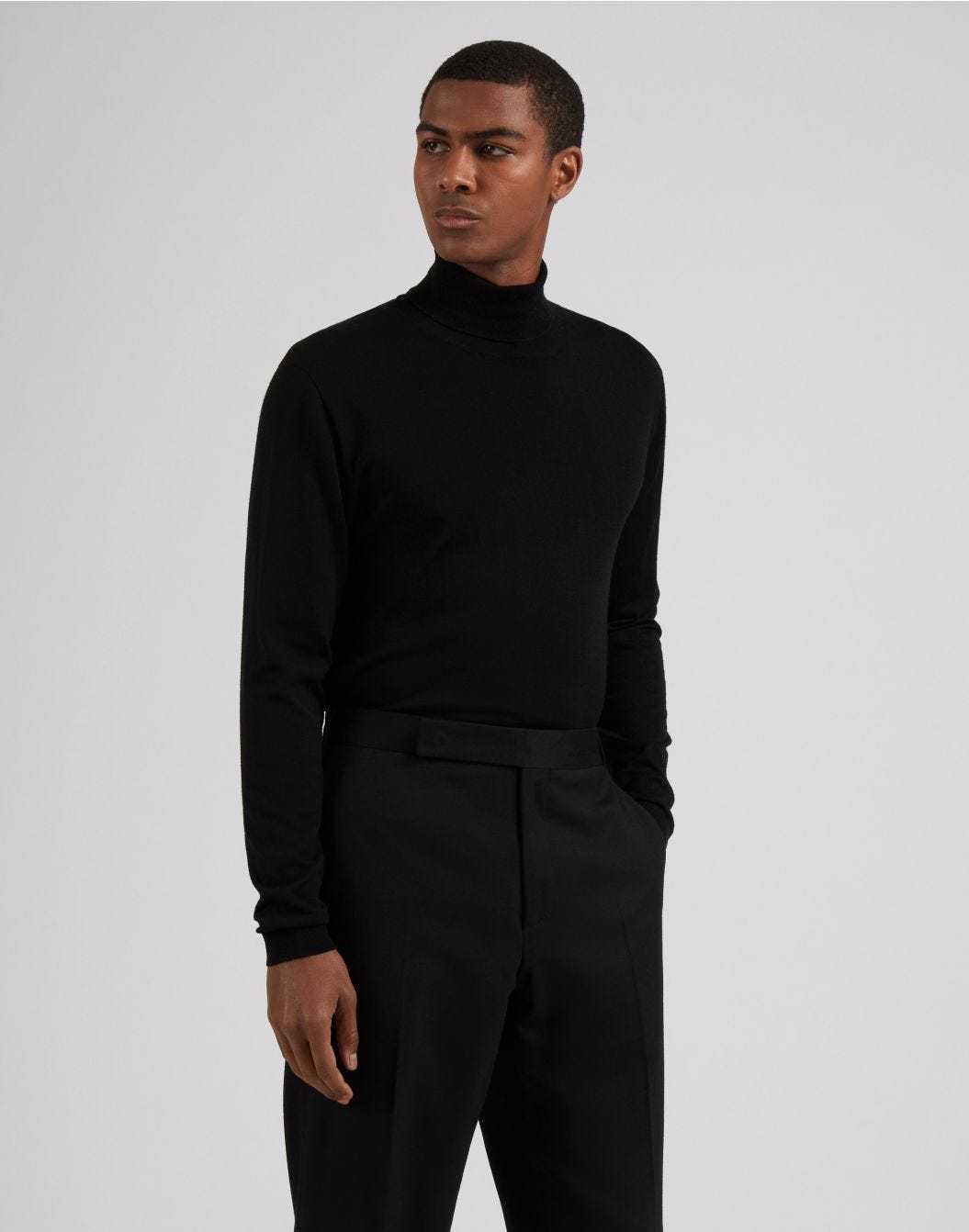 Lardini Dolcevita nero in lana merino, seta e cashmere Soddisfazione Garantita