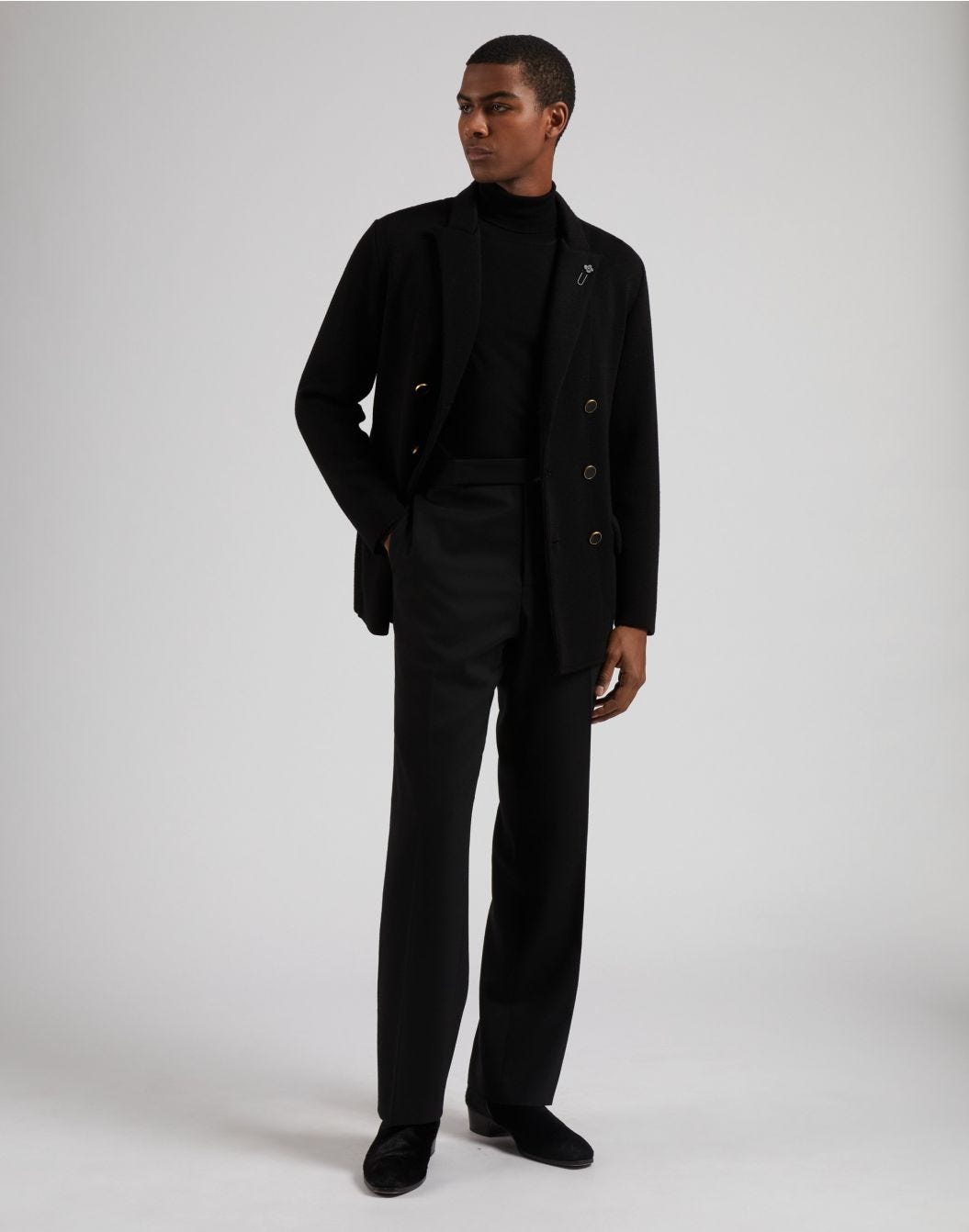 Lardini Dolcevita nero in lana merino, seta e cashmere Soddisfazione Garantita