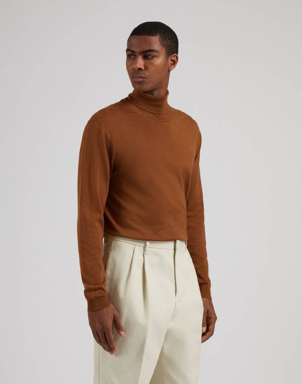 Lardini Dolcevita nocciola in lana merino, seta e cashmere Qualità Garantita