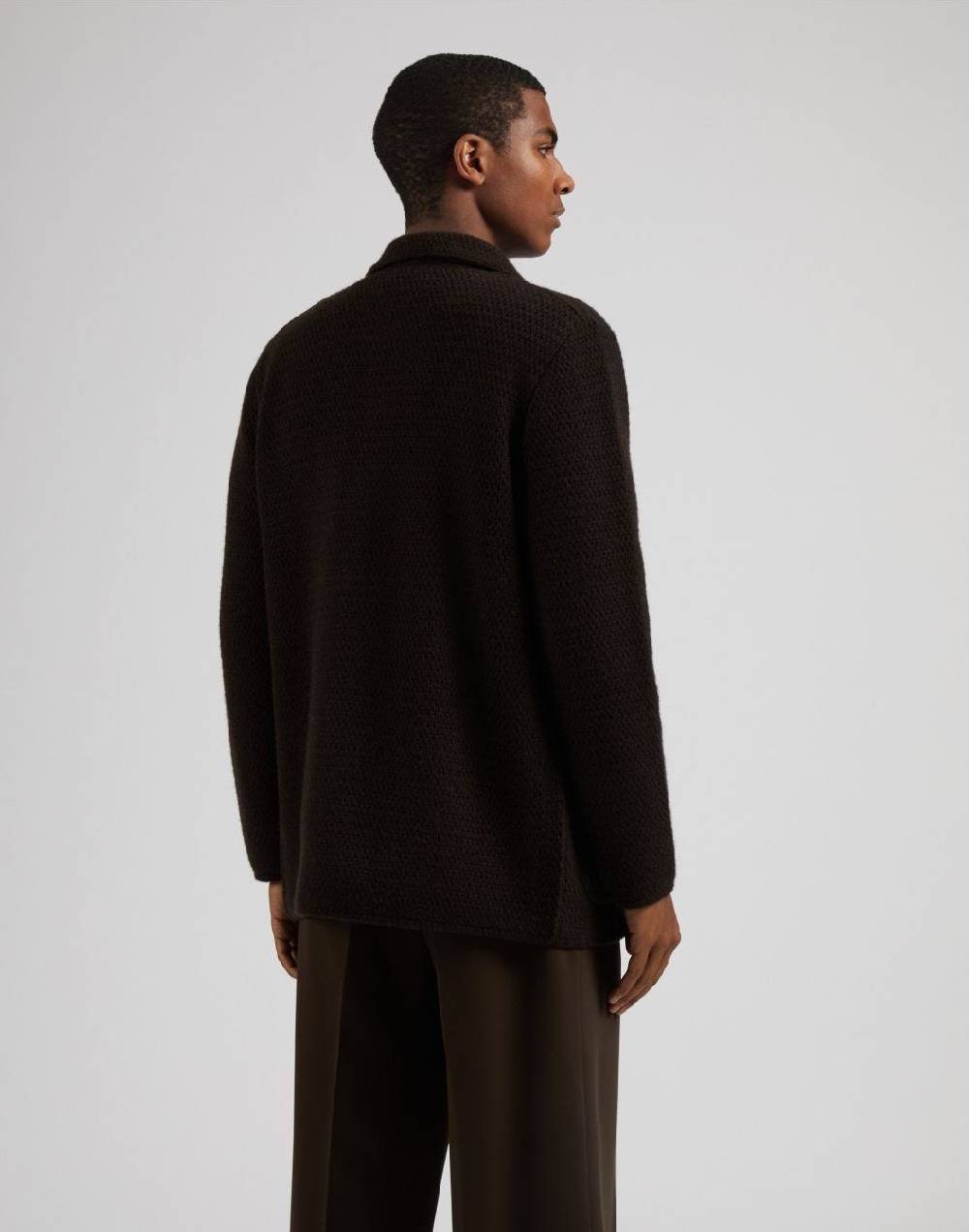 Lardini Giacca maglia marrone in 100% cashmere ecologico Limitato a 3 giorni
