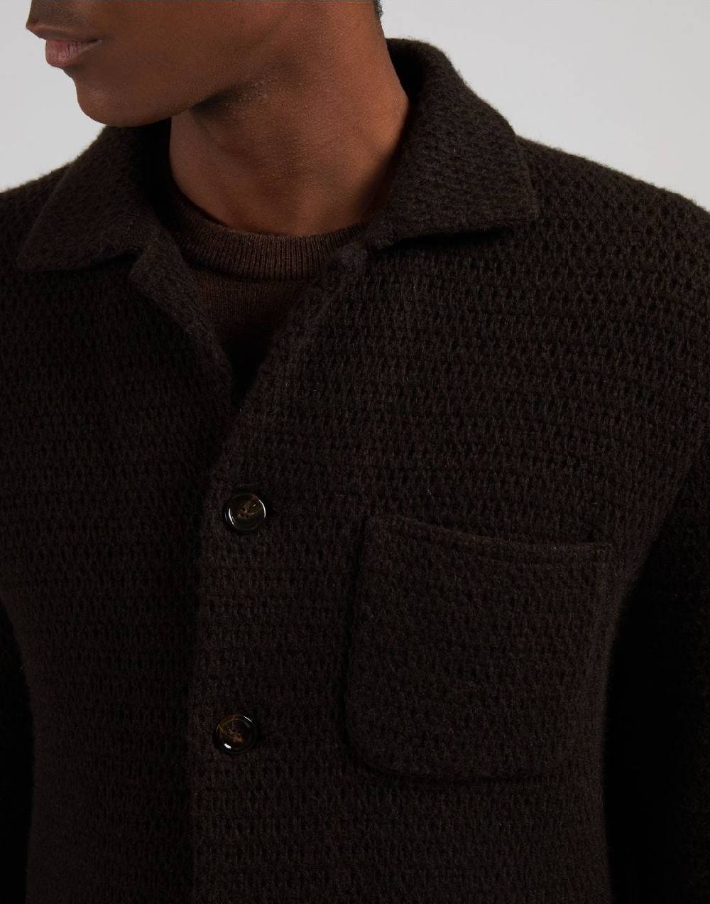 Lardini Giacca maglia marrone in 100% cashmere ecologico Limitato a 3 giorni