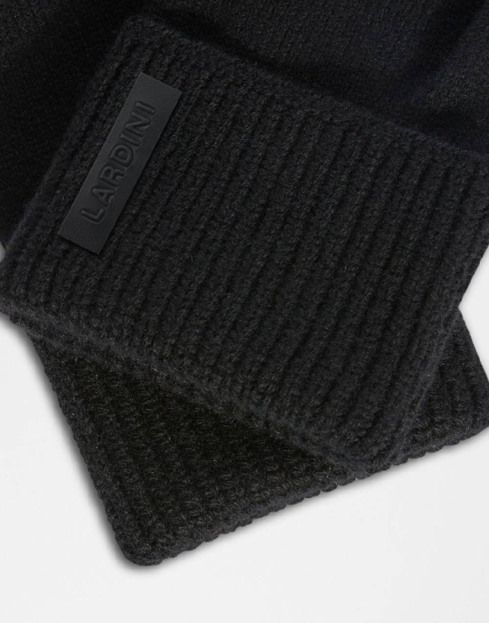 Lardini Guanti neri in lana merino e cashmere Fino Al -60%