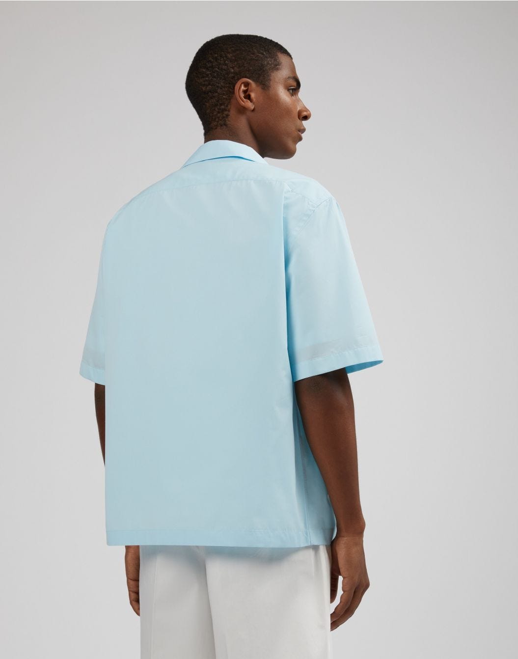 Lardini Camicia azzurra in popeline soft touch Sottocosto
