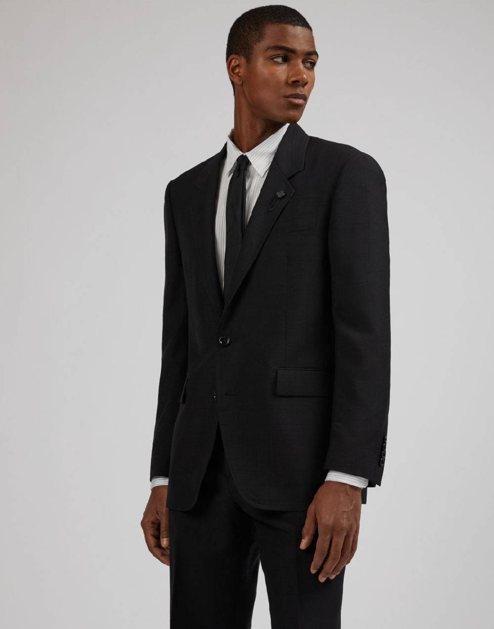 Lardini Blazer attitude nero monopetto in lana e mohair Convenienza