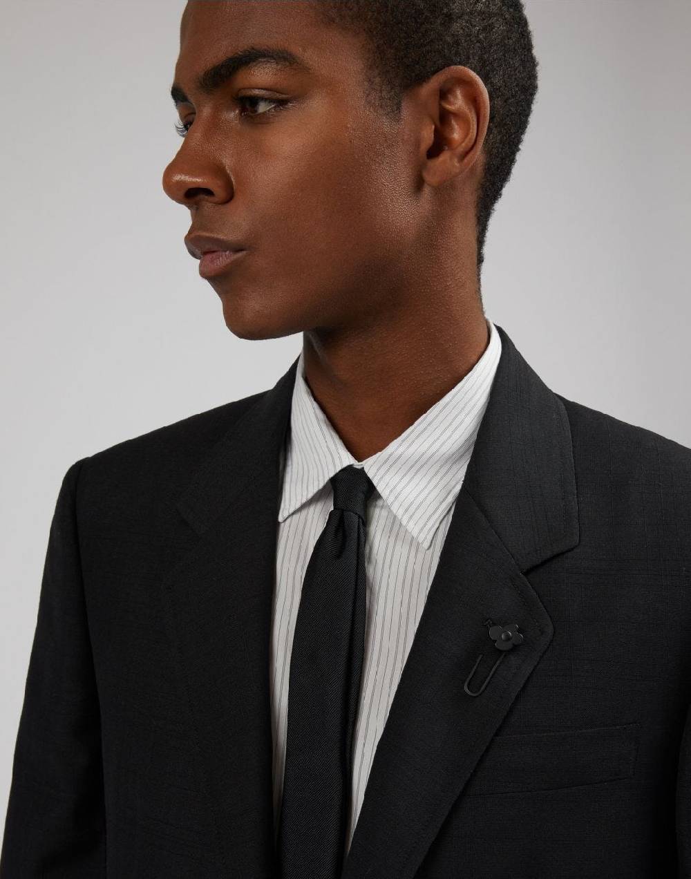 Lardini Blazer attitude nero monopetto in lana e mohair Convenienza