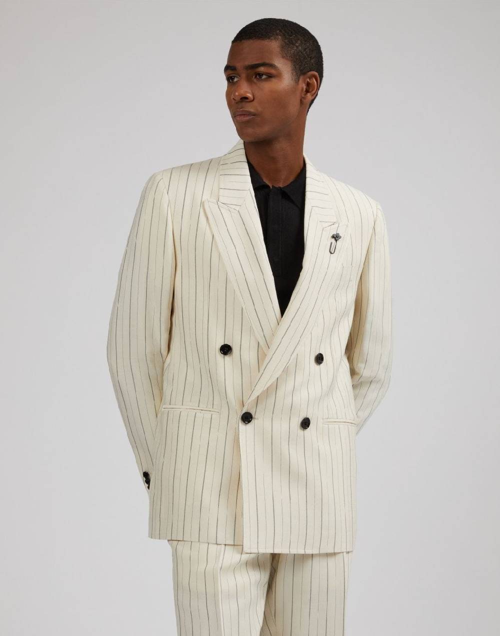 Lardini Blazer attitude gessato mosso in viscosa Novità