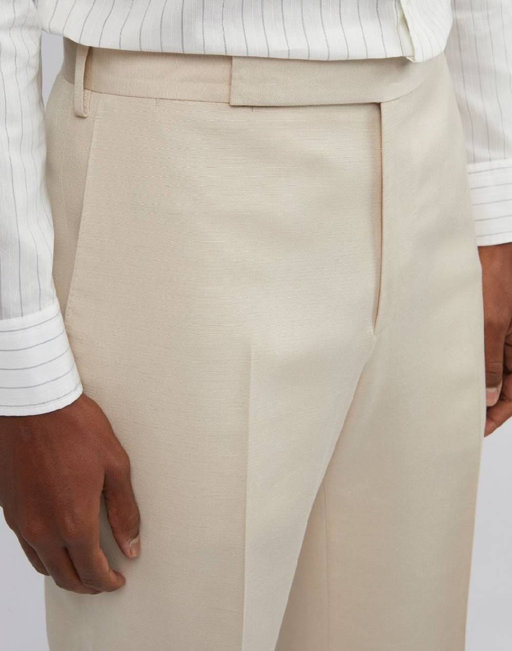 Lardini Pantalone attitude panna con fondo ampio Presa