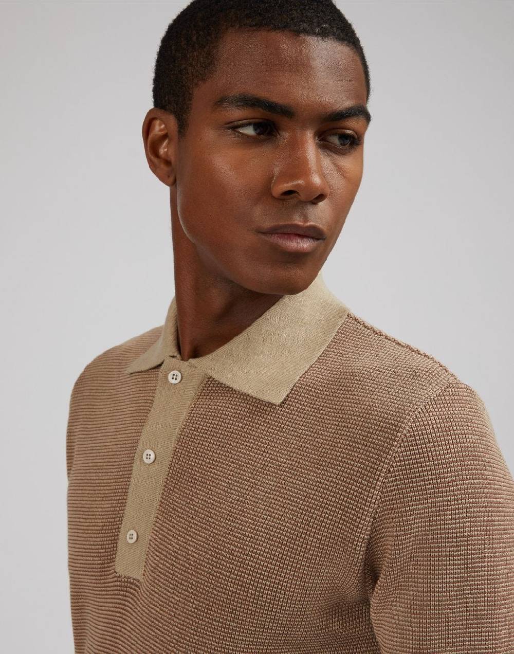Lardini Polo bicolore con lavorazione jacquard Economico
