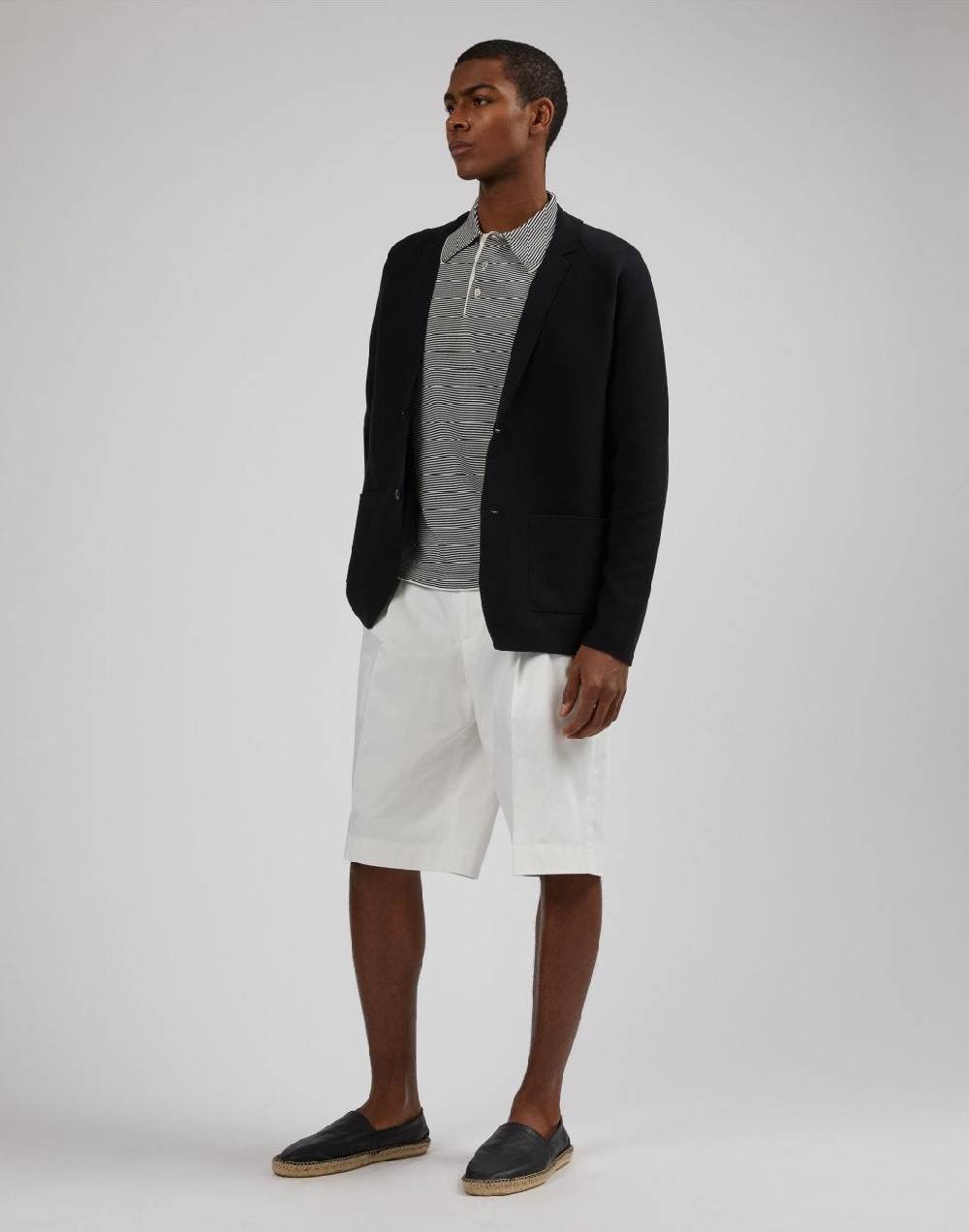 Lardini Polo in cotone crêpe jacquard bicolore Online
