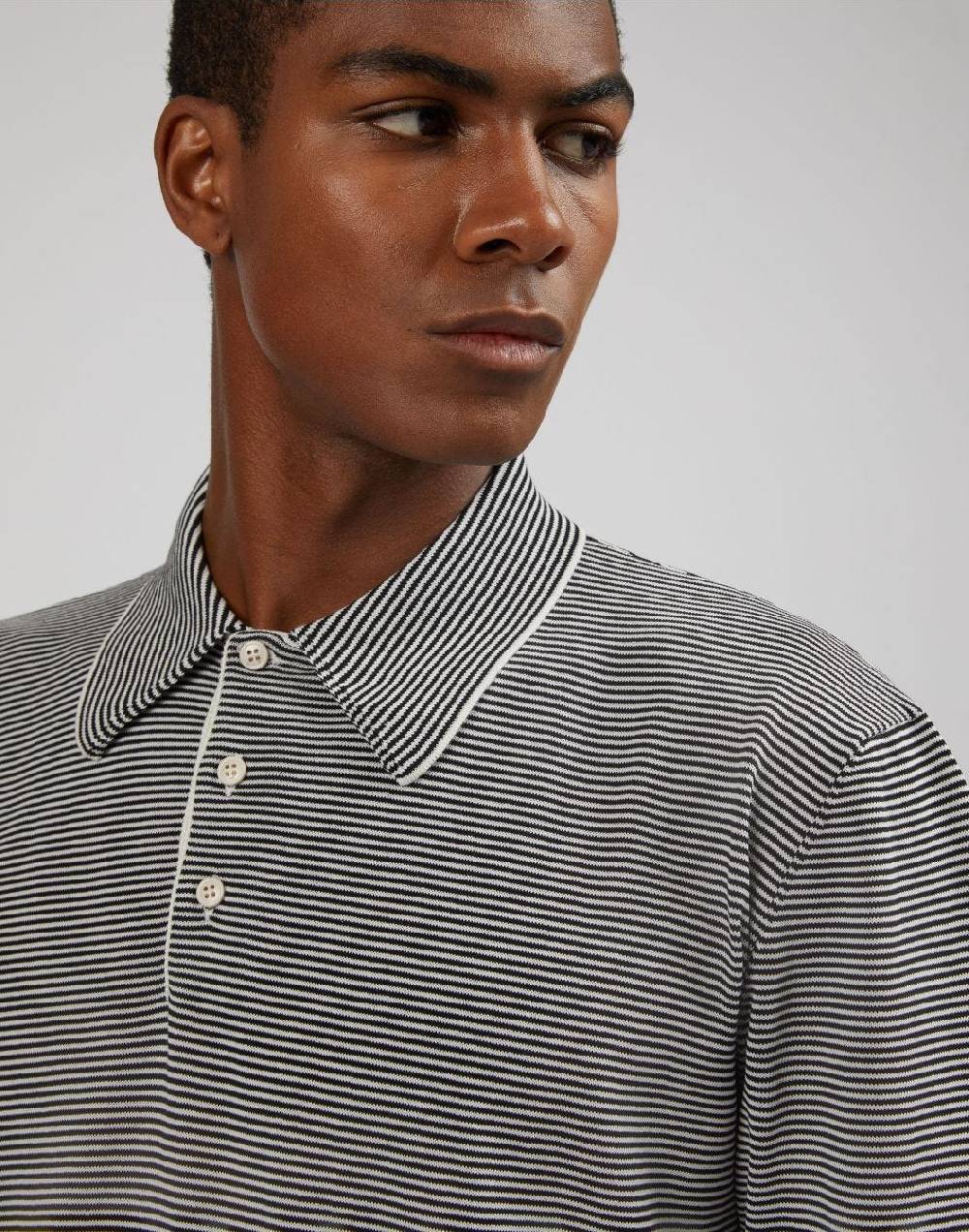 Lardini Polo in cotone crêpe jacquard bicolore Online