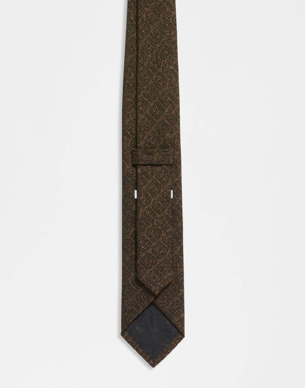 Lardini Cravatta in seta, lana e puro cotone con disegno jacquard Moda