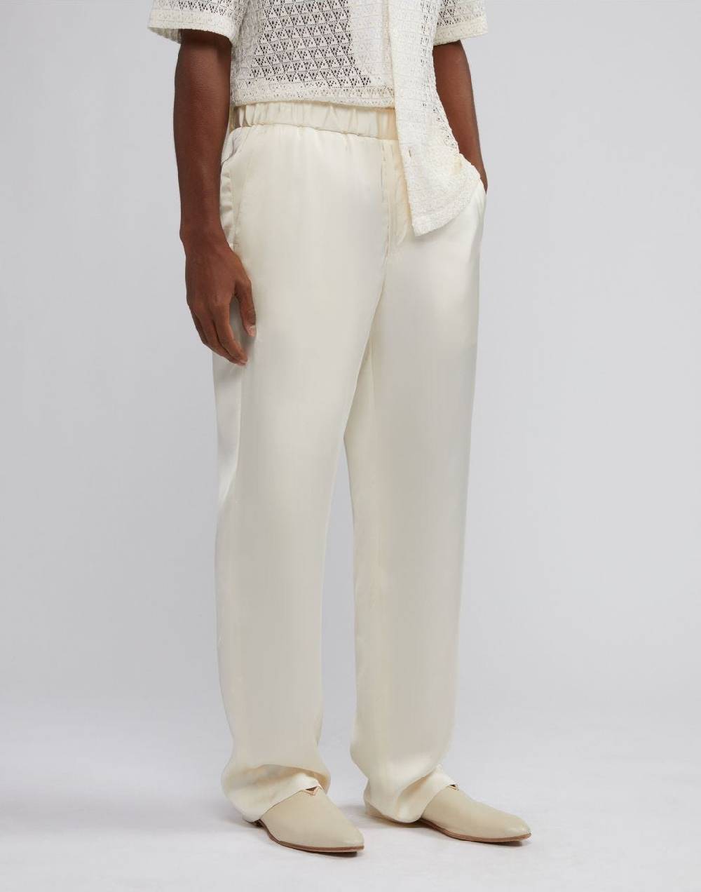 Lardini Pantalone comfort attitude in viscosa con elastico Italia