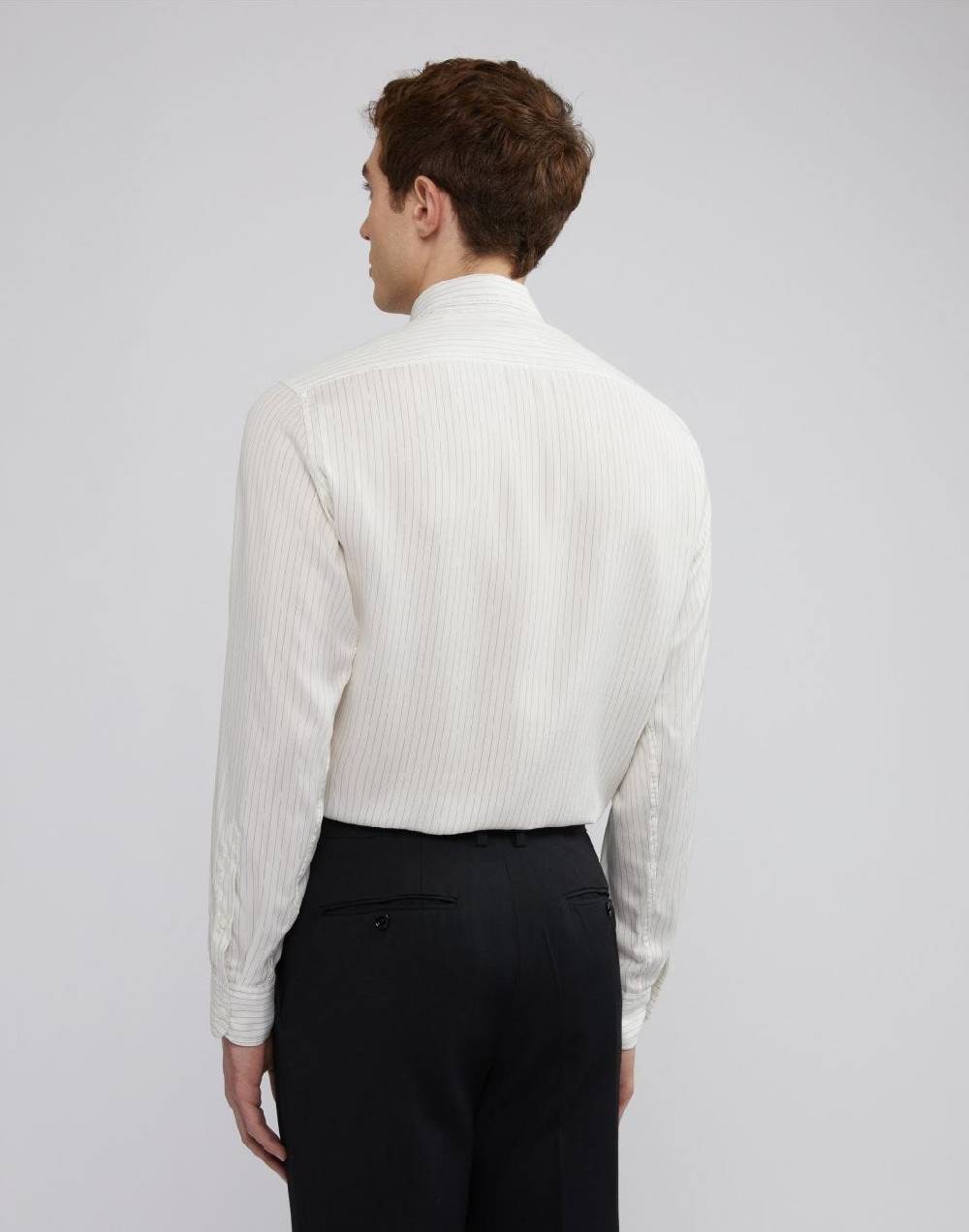 Lardini Camicia con collo italiano in seta habotai In Linea