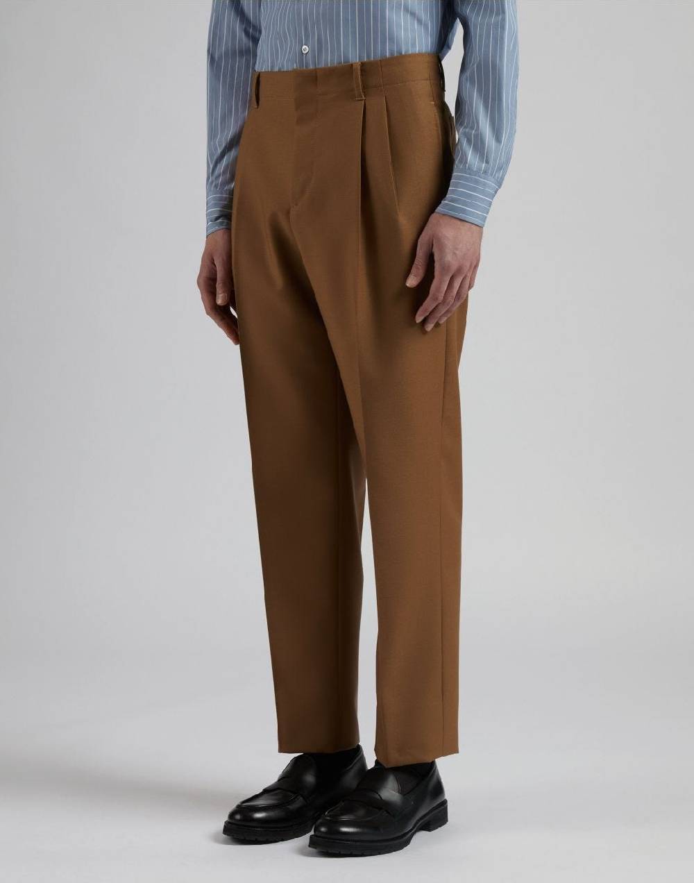 Lardini Pantalone nocciola in lana mohair Shopping Online