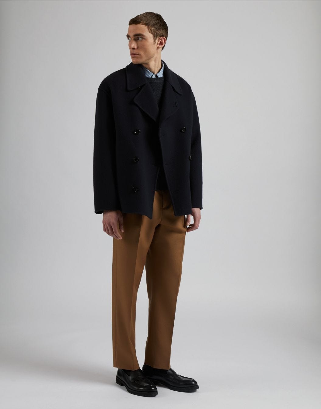 Lardini Pantalone nocciola in lana mohair Shopping Online