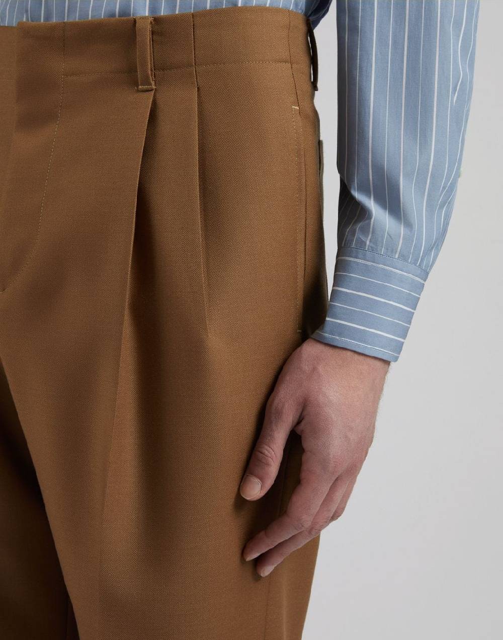 Lardini Pantalone nocciola in lana mohair Shopping Online