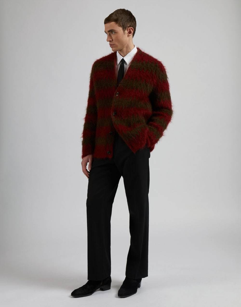 Lardini Camicia bianca in popeline di cotone con finta davanti Affare Del Giorno