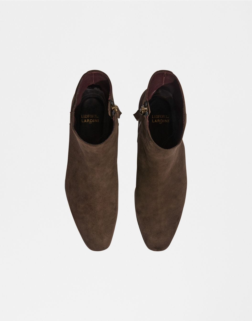 Lardini Stivaletto marrone in pelle di ovino scamosciata Sottocosto