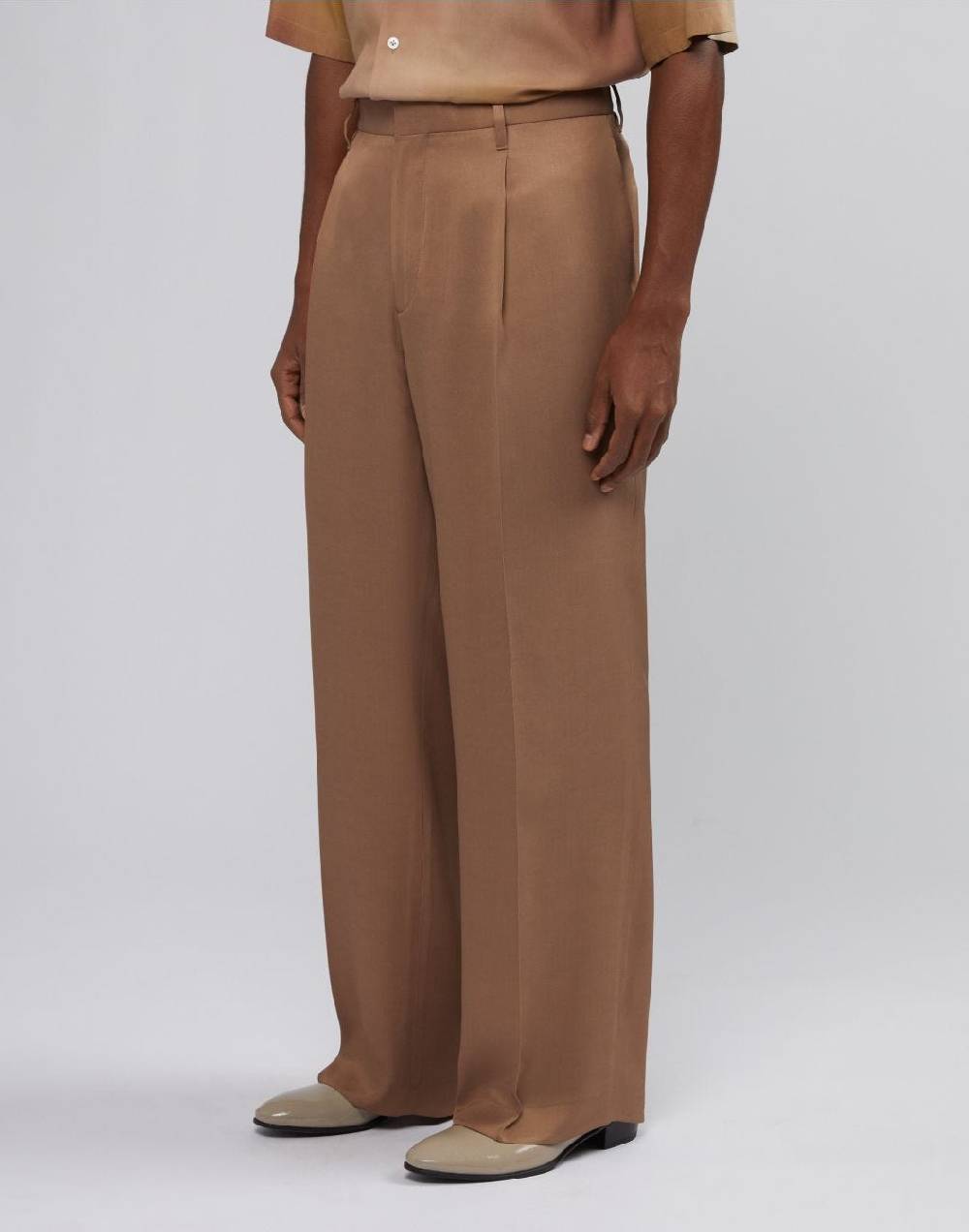 Lardini Pantalone comfort miami in viscosa nocciola Presa