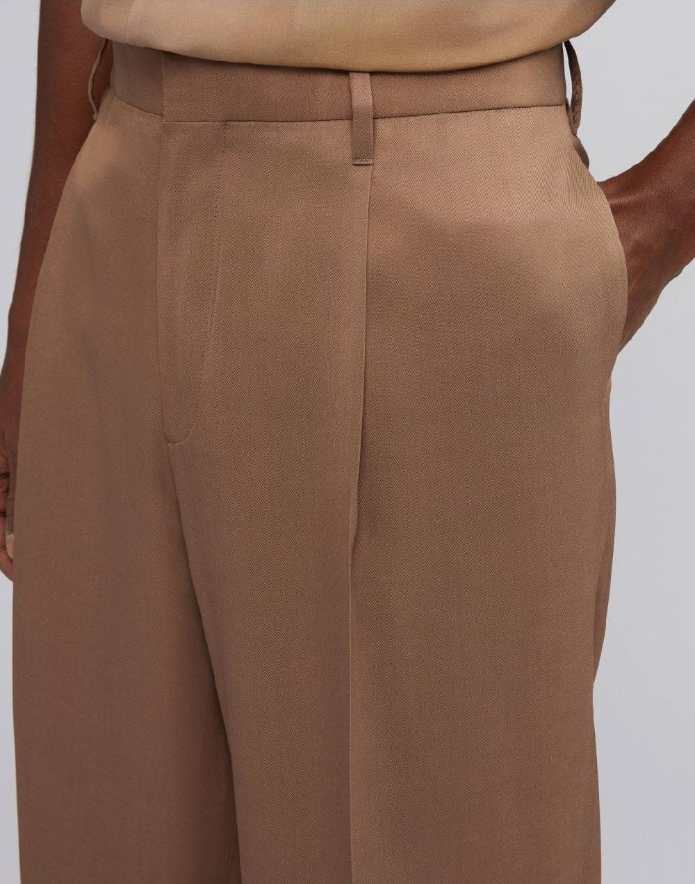 Lardini Pantalone comfort miami in viscosa nocciola Presa