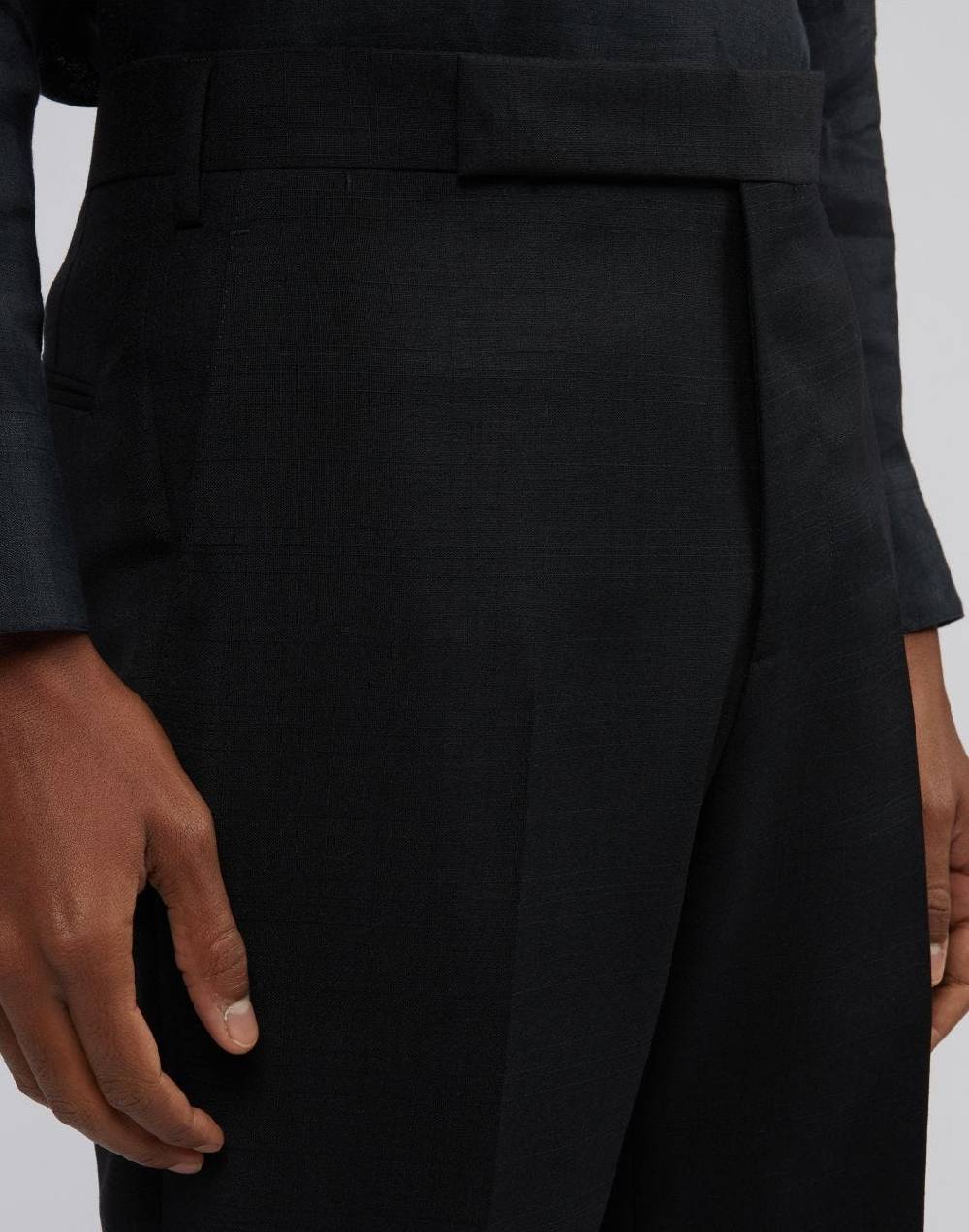 Lardini Pantalone nero attitude in lana e mohair Economico