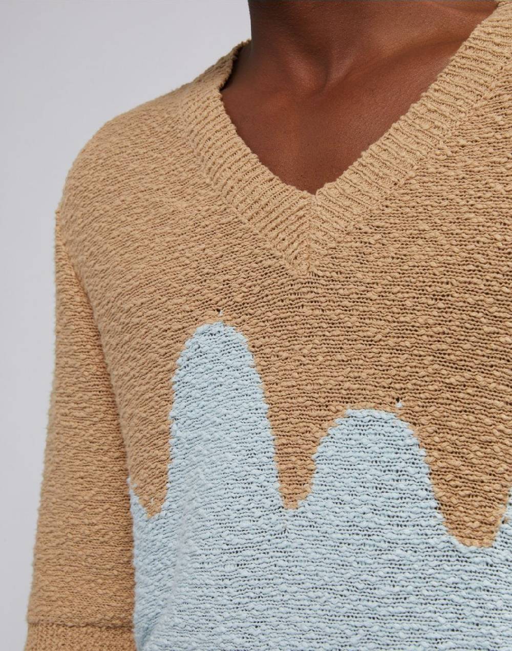 Lardini Maglia a mezza manica con intarsio jacquard Online
