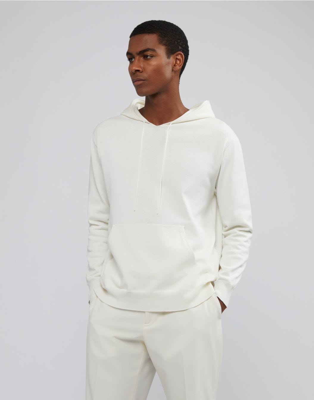 Lardini Felpa con cappuccio in cotone crêpe Outlet