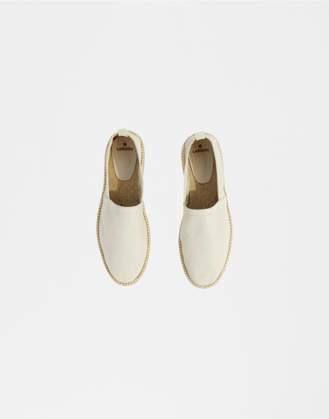 Lardini Espadrillas in vitello scamosciato semilucido panna In Vendita