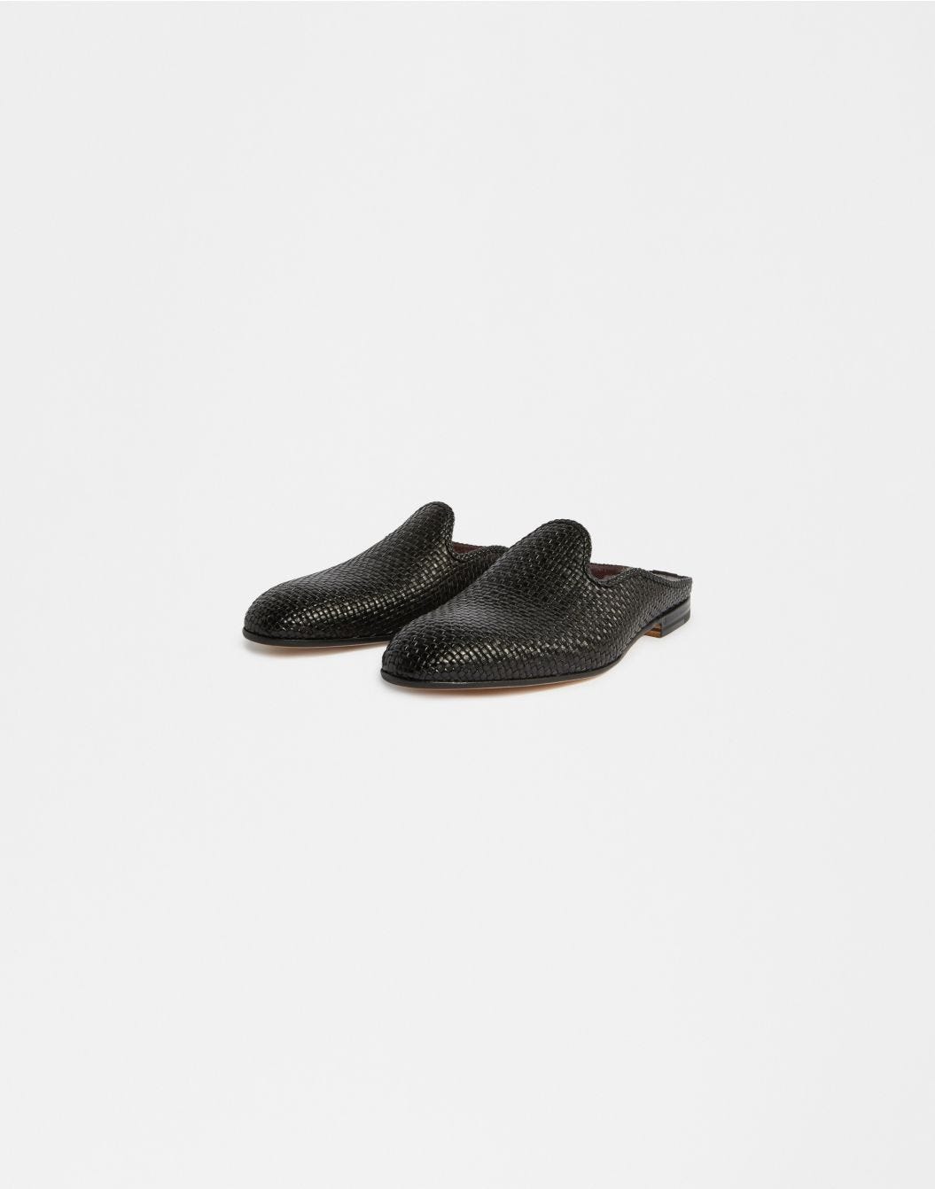 Lardini Mules in pelle di capra intrecciata Saldi