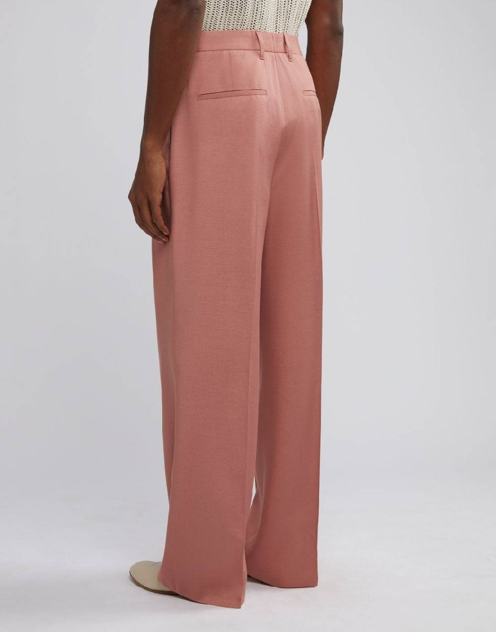 Lardini Pantalone comfort rosa in viscosa Offerte