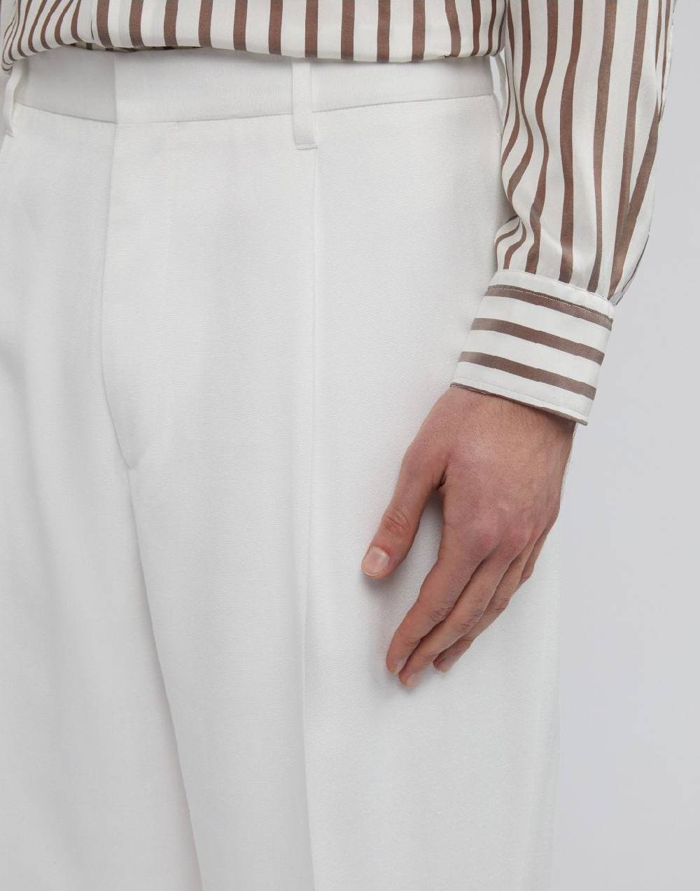 Lardini Pantalone comfort bianco in viscosa Hotsell