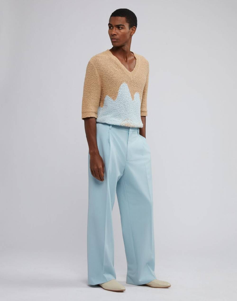 Lardini Pantalone comfort celeste Cyber Monday